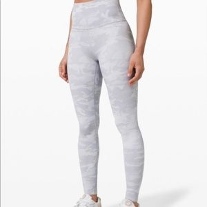 White and Grey Camo Lululemon Leggings